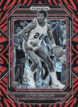 2023 Panini Prizm Draft Picks - Choice Tiger Stripe #91 Clyde Drexler Front