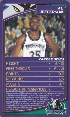 2007 Top Trumps Limited Editions NBA #NNO Al Jefferson Front
