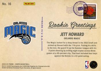 2023-24 Hoops - Rookie Greetings #16 Jett Howard Back