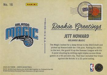 2023-24 Hoops - Rookie Greetings Holo #16 Jett Howard Back