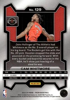 2023-24 Panini Prizm #129 Cam Whitmore Back