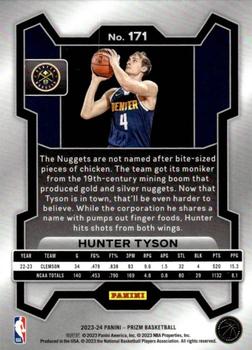 2023-24 Panini Prizm #171 Hunter Tyson Back