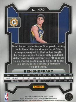 2023-24 Panini Prizm #172 Ben Sheppard Back