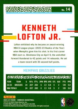 2023-24 Donruss #14 Kenneth Lofton Jr. Back