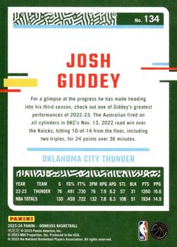 2023-24 Donruss #134 Josh Giddey Back