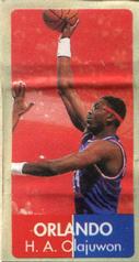1993 USA Basket Stars Gum Wrapper Stickers (French) #NNO Hakeem Olajuwon Front