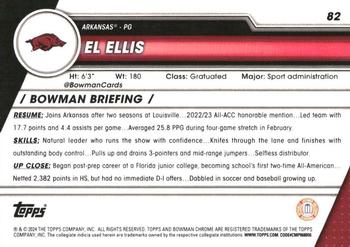 2023-24 Bowman University Chrome - X-Fractor #82 El Ellis Back