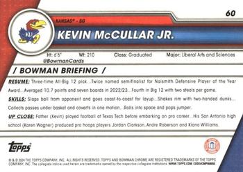 2023-24 Bowman University Chrome - Pink Refractor #60 Kevin McCullar Back