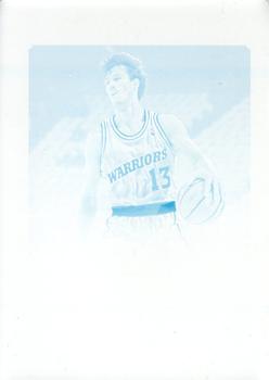 2022-23 Panini National Treasures - 2020-21 Panini Flawless Enshrined Signatures Printing Plate Cyan #34 Sarunas Marciulionis Front