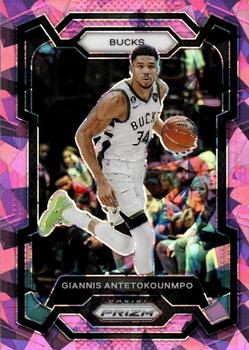 2023-24 Panini Prizm - Prizms Pink Ice #103 Giannis Antetokounmpo Front