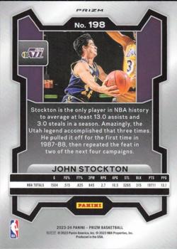 2023-24 Panini Prizm - Prizms Snakeskin #198 John Stockton Back