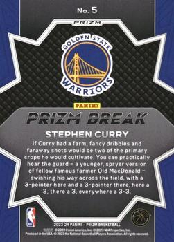 2023-24 Panini Prizm - Prizm Break Prizms Fast Break #5 Stephen Curry Back