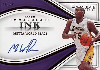 2022-23 Panini Immaculate Collection - Immaculate Ink Red #II-MWP Metta World Peace Front