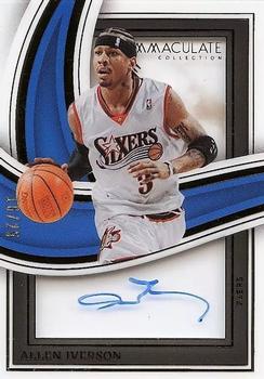 2022-23 Panini Immaculate Collection - Shadowbox Signatures #SBS-AIV Allen Iverson Front