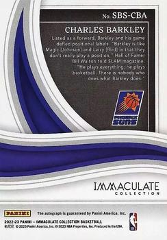 2022-23 Panini Immaculate Collection - Shadowbox Signatures Gold #SBS-CBA Charles Barkley Back