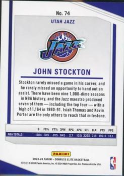 2023-24 Donruss Elite - Neon Green #74 John Stockton Back