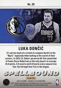 2023-24 Donruss Elite - Spellbound Blue #26 Luka Doncic Back