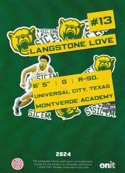 2023-24 ONIT Athlete Baylor Bears - Sticker Series #34 Langston Love Back