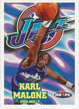 1997-98 Hoops Utah Jazz Team Night Sheet SGA #150 Karl Malone Front