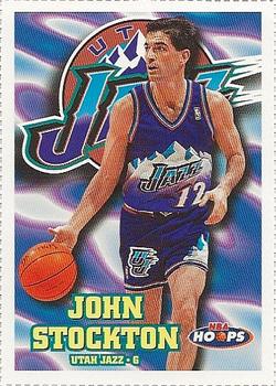 1997-98 Hoops Utah Jazz Team Night Sheet SGA #153 John Stockton Front