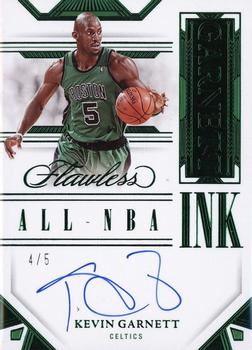 2022-23 Panini Flawless - All-NBA Ink Emerald #ALL-KVG Kevin Garnett Front