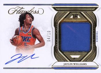 2022-23 Panini Flawless - Flawless Patch Autographs Gold #FPA-JYW Jaylin Williams Front