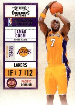 2010-11 Playoff Contenders Patches #4 Lamar Odom Front