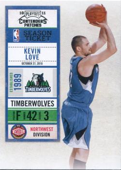 2010-11 Playoff Contenders Patches #33 Kevin Love Front