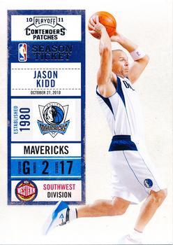 2010-11 Playoff Contenders Patches #37 Jason Kidd Front