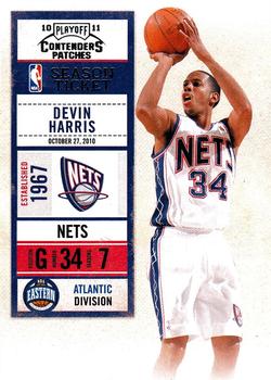 2010-11 Playoff Contenders Patches #58 Devin Harris Front