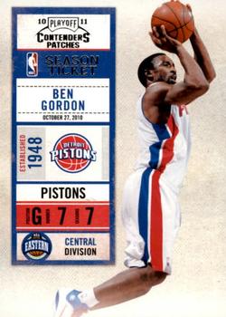 2010-11 Playoff Contenders Patches #73 Ben Gordon Front