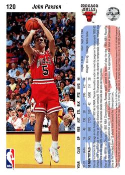 1992-93 Upper Deck European (Spanish) #120 John Paxson Back