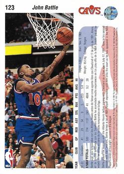 1992-93 Upper Deck European (Spanish) #123 John Battle Back