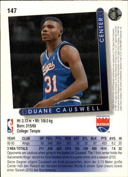 1993-94 Upper Deck German #147 Duane Causwell Back