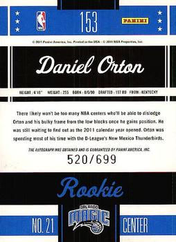 2010-11 Panini Classics #153 Daniel Orton Back