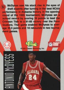 Antonio Mcdyess signed Basketball Card (Alabama Crimson Tide) 1995 Classic  Rookie #24
