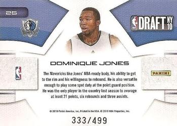 2010-11 Panini Prestige - NBA Draft Class #25 Dominique Jones Back