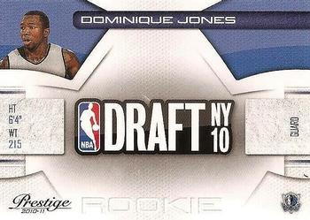 2010-11 Panini Prestige - NBA Draft Class #25 Dominique Jones Front