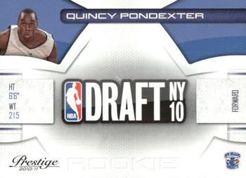 2010-11 Panini Prestige - NBA Draft Class #26 Quincy Pondexter Front