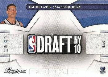 2010-11 Panini Prestige - NBA Draft Class #28 Greivis Vasquez Front