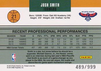 2010-11 Donruss - Gamers #21 Josh Smith Back