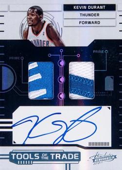 2010-11 Panini Absolute Memorabilia - Tools of the Trade Materials Prime Black Double Spectrum Signatures #1 Kevin Durant Front