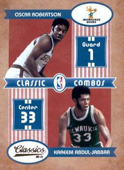 2010-11 Panini Classics - Classic Combos #4 Kareem Abdul-Jabbar / Oscar Robertson Front