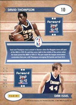 2010-11 Panini Classics - Classic Combos Gold #10 Dan Issel / David Thompson Back