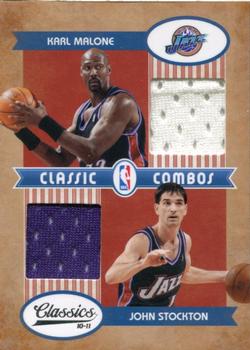 2010-11 Panini Classics - Classic Combos Jerseys #3 John Stockton / Karl Malone Front