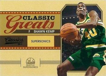 2010-11 Panini Classics - Classic Greats Black #15 Shawn Kemp Front