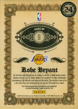 2010-11 Panini Gold Standard - 24-Karat Kobe Materials Signatures #9 Kobe Bryant Back