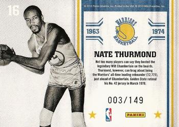 2010-11 Panini Limited - Retired Numbers #16 Nate Thurmond Back