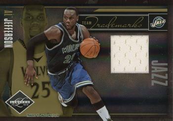 2010-11 Panini Limited - Team Trademarks Materials #1 Al Jefferson Front