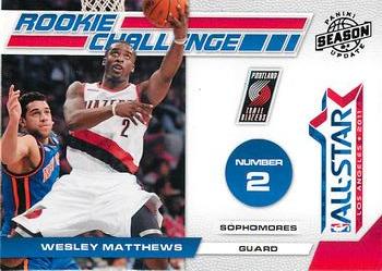 2010-11 Panini Season Update - Rookie Challenge #15 Wesley Matthews Front